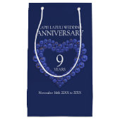 Petit Sac Cadeau 9e anniversaire du mariage Lapis Lazuli photo du c (Devant)