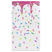 Petit Sac Cadeau 9e anniversaire Saupoudrer sur glace rose (Dos)