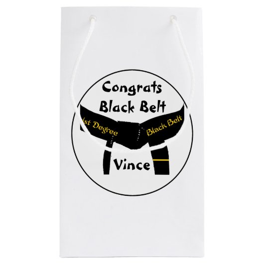 Petit Sac Cadeau Ă?res félicitations de ceinture noire de degré (Dos)