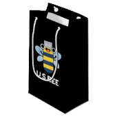 Petit Sac Cadeau Abeille américaine drôle clé USB jeu de mots techn (Devant Angle)