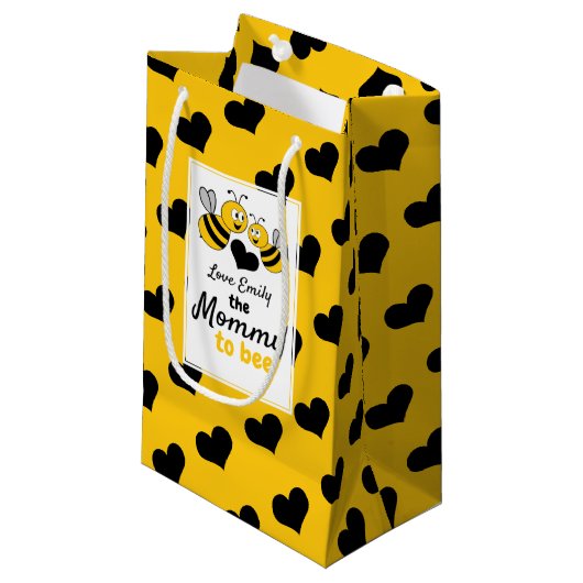 Petit Sac Cadeau Abeille de miel, Baby shower Favor (Devant Angle)
