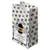 Petit Sac Cadeau Abeille de miel d'abeille avec le bloc des textes (Devant Angle)