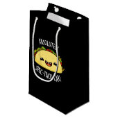 Petit Sac Cadeau Absolument Spec-Taco-Lar Funny Taco Pun Dark BG (Devant Angle)