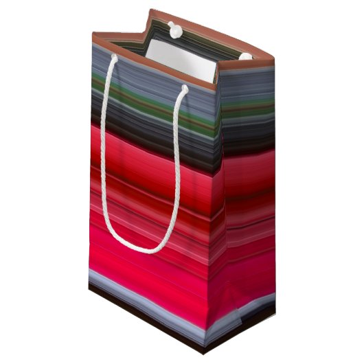 Petit Sac Cadeau Abstract #1: Red and Grey (Devant Angle)