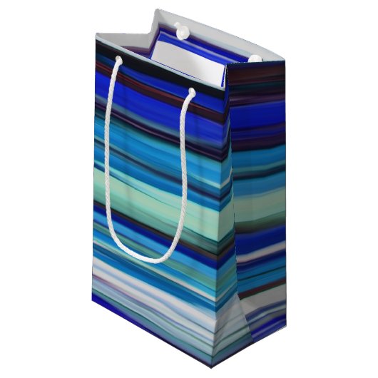 Petit Sac Cadeau Abstract #2: Blue blur (Devant Angle)