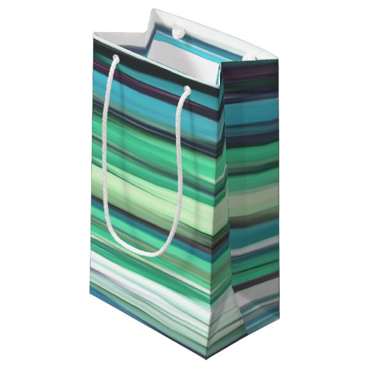 Petit Sac Cadeau Abstrait n° 2 : bleu vert d'eau (Devant Angle)