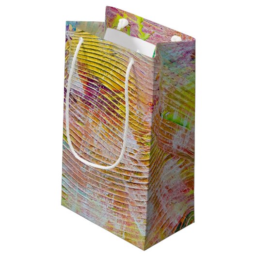 Petit Sac Cadeau Abstrait peint à cheval (Dos Angle)