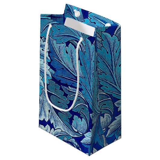 Petit Sac Cadeau Acanthus Blue, William Morris (Devant Angle)