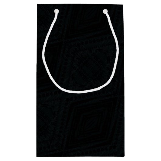 Petit Sac Cadeau Acceptation | Texture géométrique foncée (Dos)