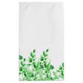 Petit Sac Cadeau Accueil vert du feuillage | d'aquarelle à notre (Dos)