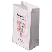 Petit Sac Cadeau Adorable Ballerina Elephant Anniversaire Merci (Dos Angle)