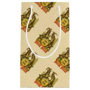 Petit Sac Cadeau Affiche de bière Bock vintage : Antique Goat Saloo