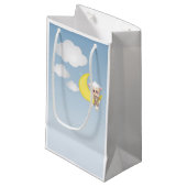 Petit Sac Cadeau Agneau, lune et nuages (Devant Angle)