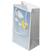 Petit Sac Cadeau Agneau, lune et nuages (Dos Angle)