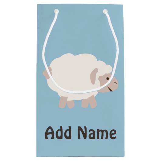 Petit Sac Cadeau Agneau mignon en laine (Dos)