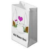 Petit Sac Cadeau Aimer les escargots (Devant Angle)