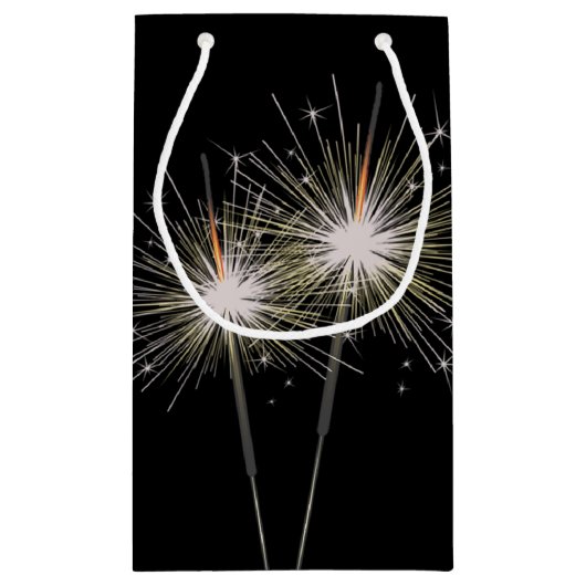 Petit Sac Cadeau Aimer les Sparklers en noir (Dos)