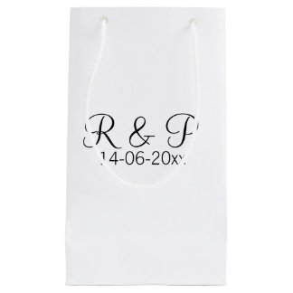 Petit Sac Cadeau Ajouter monogramme du nom du couple ajouter date a