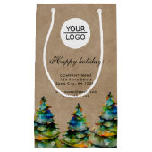 Petit Sac Cadeau Ajouter un logo Promotion d'arbre de Noël de texte (Devant)