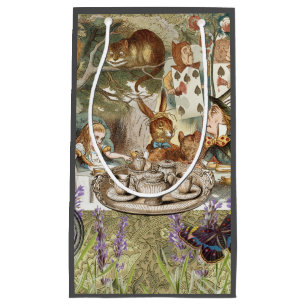 Petit Sac Cadeau Alice Aventures Classique Wonderland Thé à la Fête
