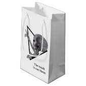 Petit Sac Cadeau Alien gris, la vérité est là (Dos Angle)