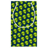 Petit Sac Cadeau Alien Sci-fi Vert, Anniversaire (Dos)