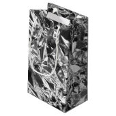 Petit Sac Cadeau Aluminium Foil Design couleur argent (Dos Angle)