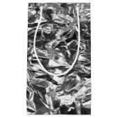 Petit Sac Cadeau Aluminium Foil Design couleur argent (Devant)