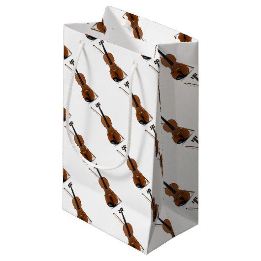 Petit Sac Cadeau Amants de violon, instrument de ficelle de musique (Devant Angle)