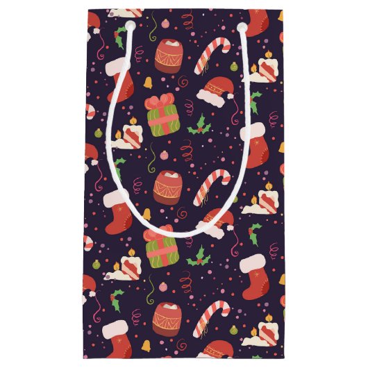 Petit Sac Cadeau Ambiance de Noël (Devant)