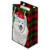 Petit Sac Cadeau American Eskimo Chien vacances Jeu de Noël (Dos Angle)