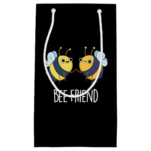 Petit Sac Cadeau Ami d'abeilles Funny Insect Bee Pun Dark BG (Devant)