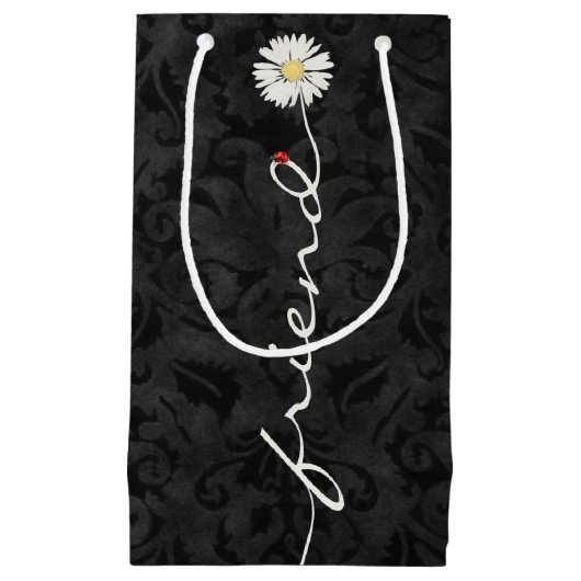 Petit Sac Cadeau Ami Daisy et Ladybug Damask (Devant)