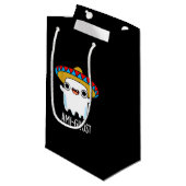Petit Sac Cadeau Ami-fantôme Funny Mexicain Ghost Pun Dark BG (Devant Angle)