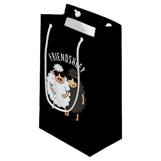 Petit Sac Cadeau Ami-mouton Drôle Mouton Pun Mouton Sombre BG (Devant Angle)