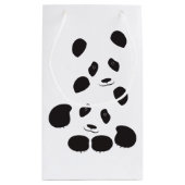 Petit Sac Cadeau Amitié des pandas (Dos)