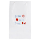 Petit Sac Cadeau Amour et le Pérou de paix (Devant)