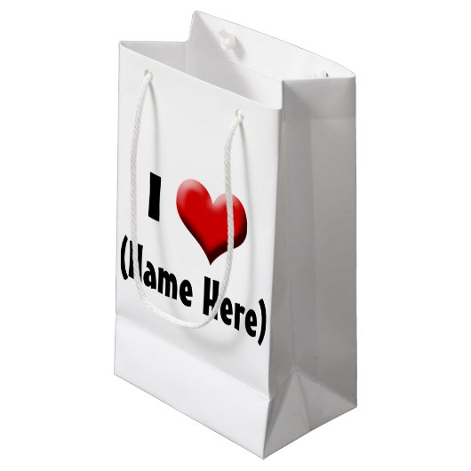 Petit Sac Cadeau Amour personnalisé d'I… Saint-Valentin nommée (Devant Angle)