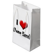 Petit Sac Cadeau Amour personnalisé d'I… Saint-Valentin nommée (Dos Angle)