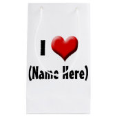 Petit Sac Cadeau Amour personnalisé d'I… Saint-Valentin nommée (Devant)