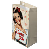 Petit Sac Cadeau Amour rétro (Dos Angle)