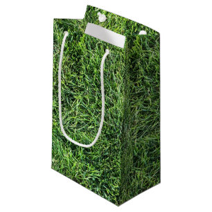 Petit Sac Cadeau Amusante herbe verte vraie texture photo motif pla