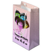 Petit Sac Cadeau Amusants gens Anniversaire Balloons (Devant Angle)