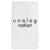 Petit Sac Cadeau Analog Nation Blanc (Devant)