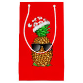 Petit Sac Cadeau Ananas du Père Noël (Devant)