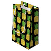 Petit Sac Cadeau Ananas noir (Dos Angle)