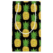 Petit Sac Cadeau Ananas noir (Devant)