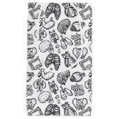 Petit Sac Cadeau Anatomie humaine Bizarre Science Bio Skull Hallowe (Devant)