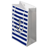 Petit Sac Cadeau Ancre argent classique (Devant Angle)