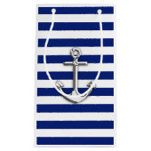 Petit Sac Cadeau Ancre argent classique (Devant)